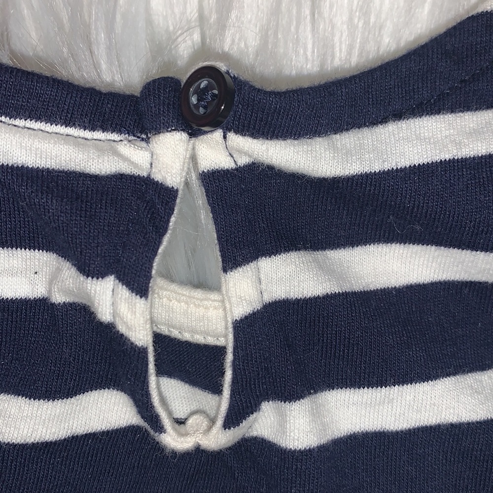 Gap 18-24M Striped Dress w/Polka Dot Trim Navy/White - Picture 5 of 8